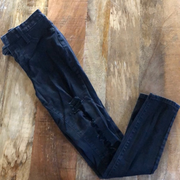 Universal Thread Denim - Universal Thread black ultra distressed jeans size 6